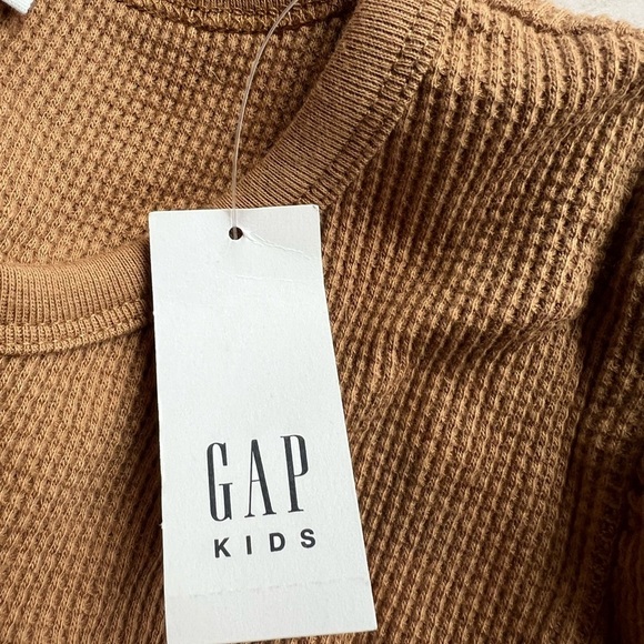 GAP Brown Long Sleeve Fitted Blouse NWT Girls Size 10 - Picture 4 of 6